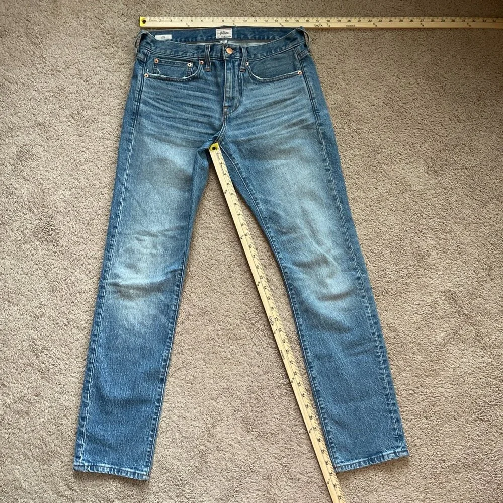 J Crew Jeans Mens 29x32 Blue 484 Slim Fit Dark Wash Stretch Denim Casual Quality